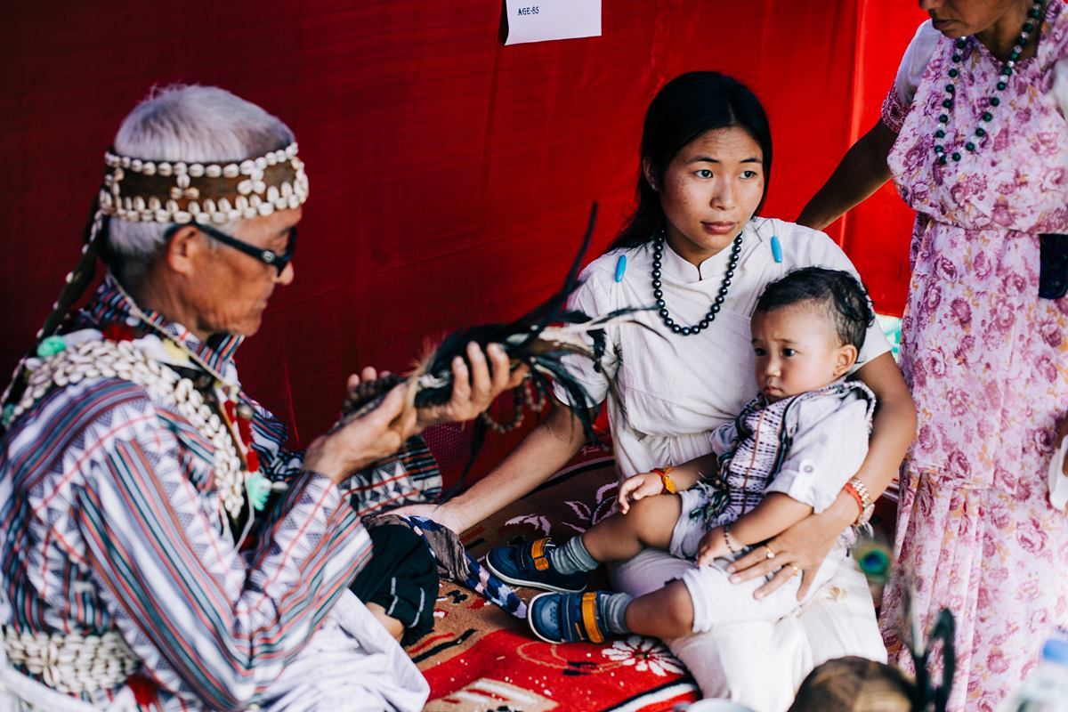 A Lepcha shaman at Tendong Lho Rum Fat 2018, Dzongu