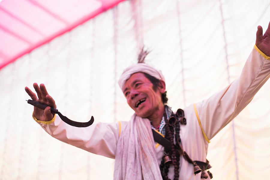 A mangpa celebrating Sakew. Photo _ Yawan Rai